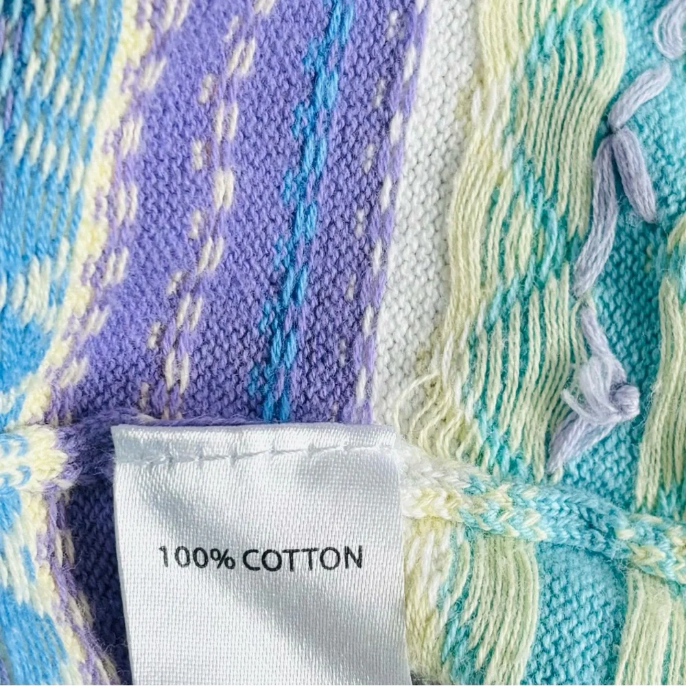 The Tog Shop Cardigan Sweater Fair Isle Purple Ivory Sequin Knit Women M Holiday